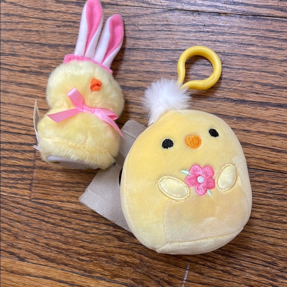 Yellow Plush Chick and Bunny Toy Set